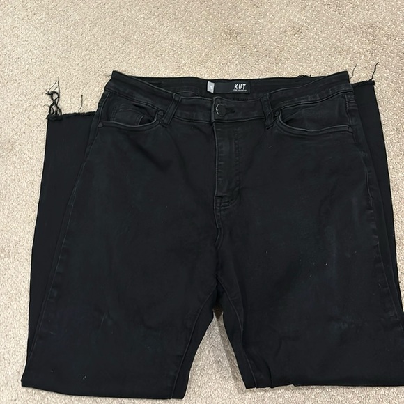 Size 12 black Kut From The Kloth skinny jeans - Picture 1 of 5